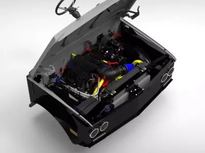 generic engine Low-poly 3D model