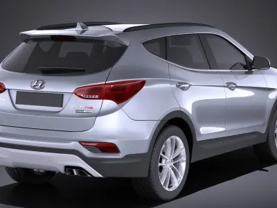 Hyundai SantaFe 2017 VRAY 3D model
