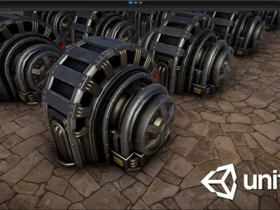 Industrial Generator Low-poly 3D model