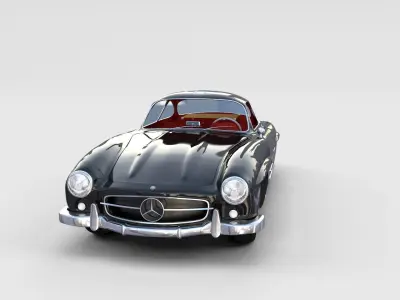 Mercedes 300SL with interior Pack 3D model