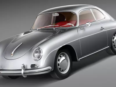 Porsche 356A Coupe 1955 3D model