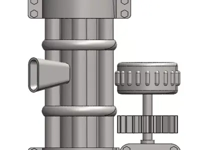 Steampunk minigun 3D model
