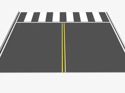 Street Low Poly sheet 3D model