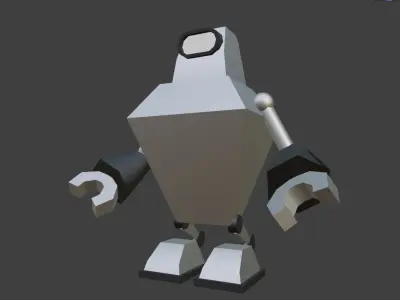 Cartoon Robot 04 of 05 Low-poly 3D model