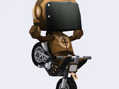 3DRT-Chibii racers - Dirt bikes Low-poly 3D model