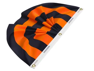 Halloween Bunting Flag 3D model