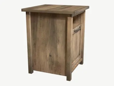 Rustic Nightstand Low-poly 3D model