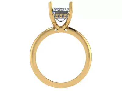 radiant solitaire under halo simple tacori style shank  3D print model