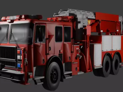 RED FIRE TRUCK  3D model