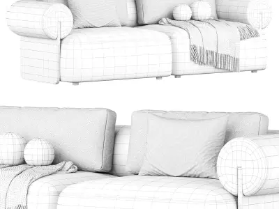 Solange Performance Boucle Sofa By Castlery 3D model