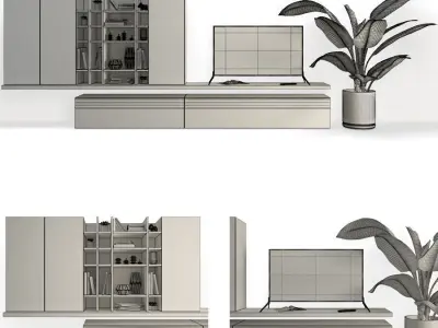 Contemporary TV Furniture 06 3D model