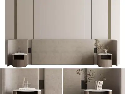 Headboard Wall Panel Composition 18 3D model