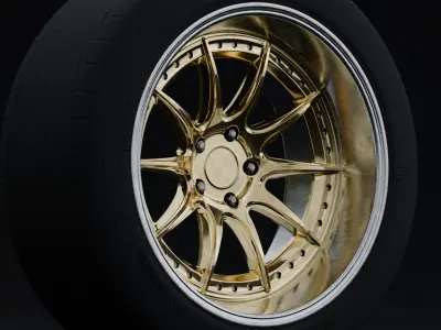 Aodhan DS07 Aftermarket Wheel Low-poly 3D model