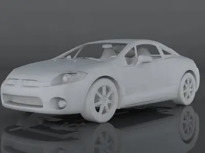 Mitsubishi Eclipse GT Low-poly 3D model