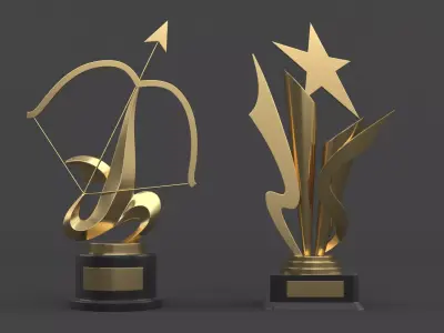 Trophy Cups 3D model 29