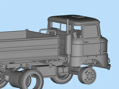 STL Files for 3D Printing IFA w50 short Cab 3D print model