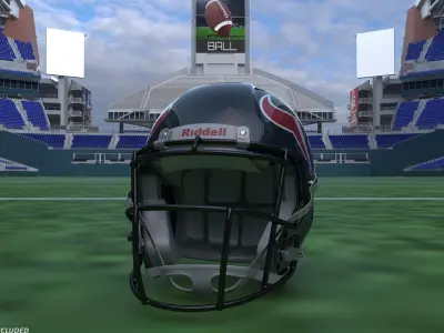 Houston Texans American Football Helmet 3D model