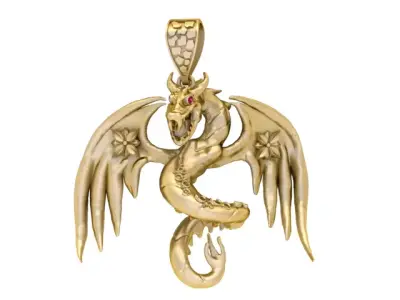 FLYING  TRAGON PENDANT P3D PRINTABLE MODEL  3D print model