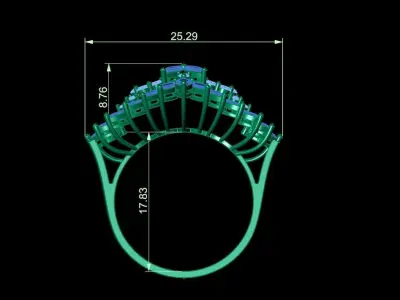 WEDDING MARKIZ RING  3D print model