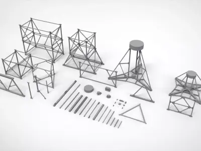 Metal truss 4 3D model