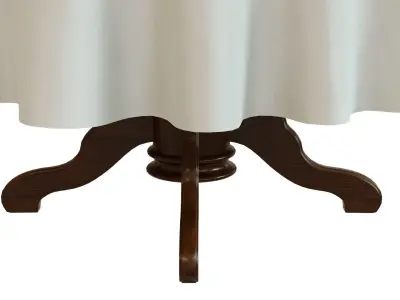 Wood table 1200 Low-poly 3D model