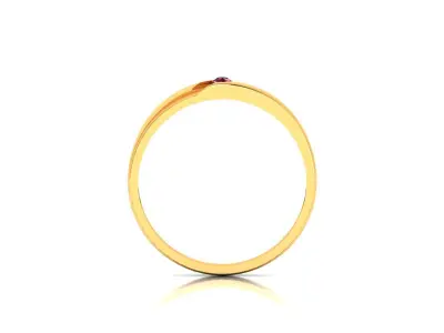 Band 3dm Render Details gold ring with ruby stone 3D print model