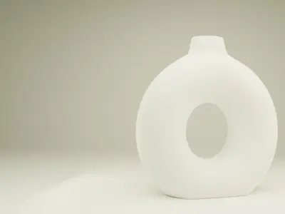 Decorative Donut Vase Low-poly 3D model