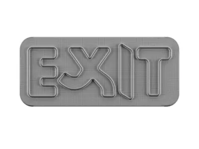 Running Exit Neon Sign 3D model