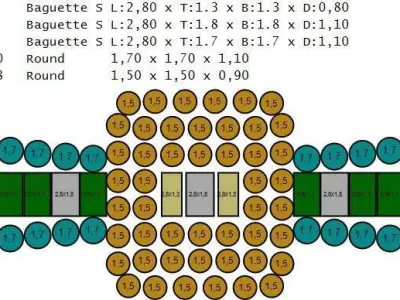 BAGUETTE DIAMOND ROUND RING STL 3DM 3D print model