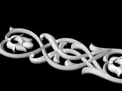 Central decor ornament for furniture 3D model 461