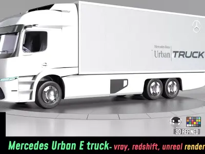 Mercedes Urban E-truck - Render Ready-unreal-vray-redshift 3D model