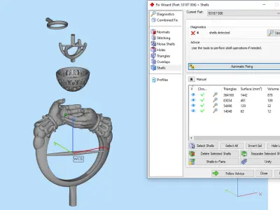 Hand Ring 53187 3D print model