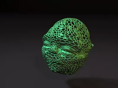 Yoda Mask voronoi 3D print model