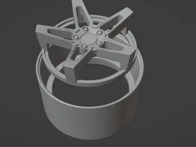 Sevenk Korsa scalable and printable rims 3D print model