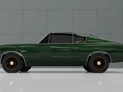 Car 1968 Plymouth baracuda 3D model