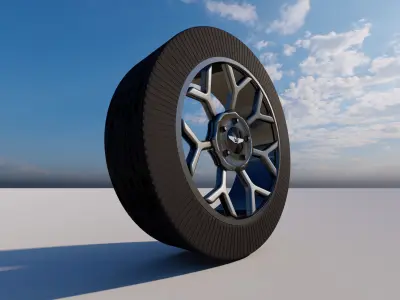 wheel cub  Low-poly 3D model