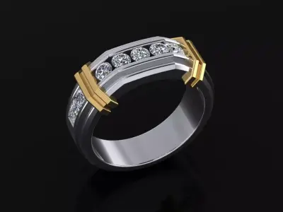 Man Ring 03  3D print model