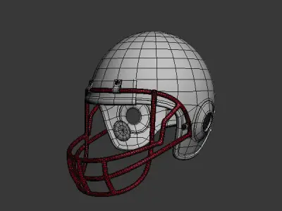 American Football Helmet 3D model
