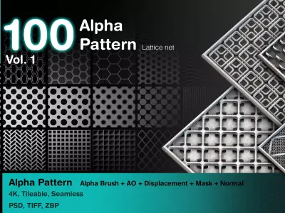 100 Alpha Pattern Texture
