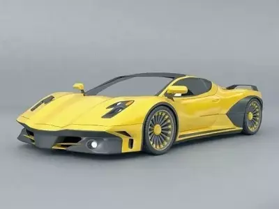 Hyperwasp supercar concept 3D model