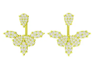A75967 Luxury Korean Style Fashion Diamond Earring 3D print model
