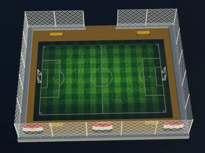 Soccer Stadium - Egypt Low-poly 3D model