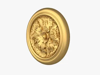 Classic round decor ornament 268 3D model