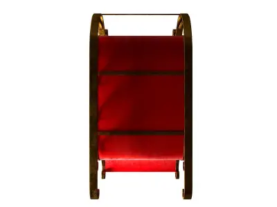 Christmas Santa Claus sleigh best holiday attribute Low-poly 3D model