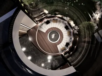 Luxury lobby for a villa 3D model