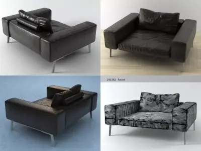 Lifesteel armchair 145 3D model