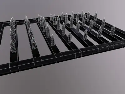 MIL - Traffic Spikes Plate - AAA PBR Game Ready Low-poly 3D model