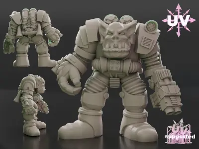 rogue trader power armor ork Free 3D print model
