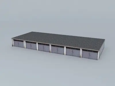 Garages in Meštrović square IV Free 3D model