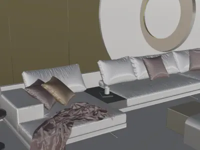 Interior Living Room Scene 3D model